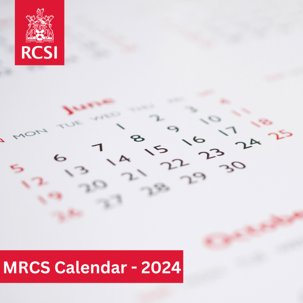 Exams MRCS 2024 Calendar launch