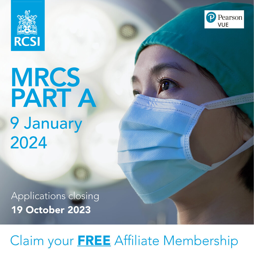 Exams Applications now open MRCS Part A January 2024